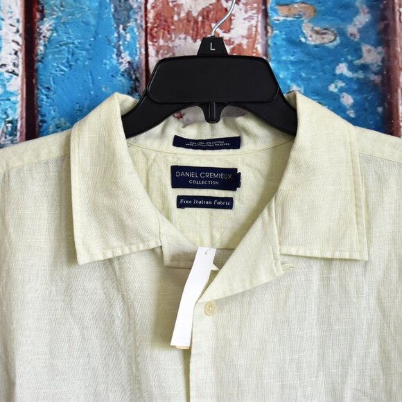 Men's Daniel Cremieux Short Sleeve Shirt Linen Italian Resort Cruise XLARGE Mult - Picture 3 of 8